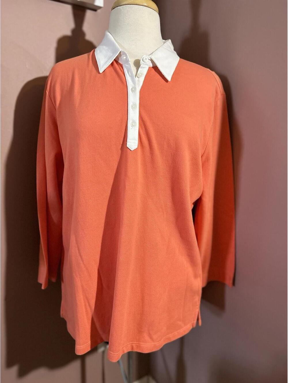 Cutter & Buck 3/4 Sleeve Polo Shirt Womens XXL New